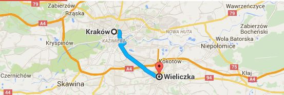 krakow-wieliczka-mapa